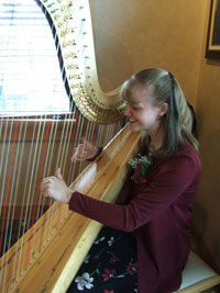 Nina with harp
